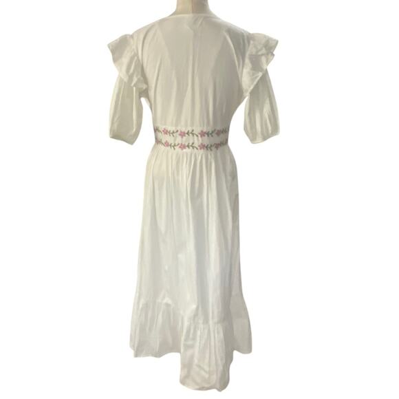 ASOS Violet Romance White Floral Embroidered Dress Size Small - Picture 3 of 9